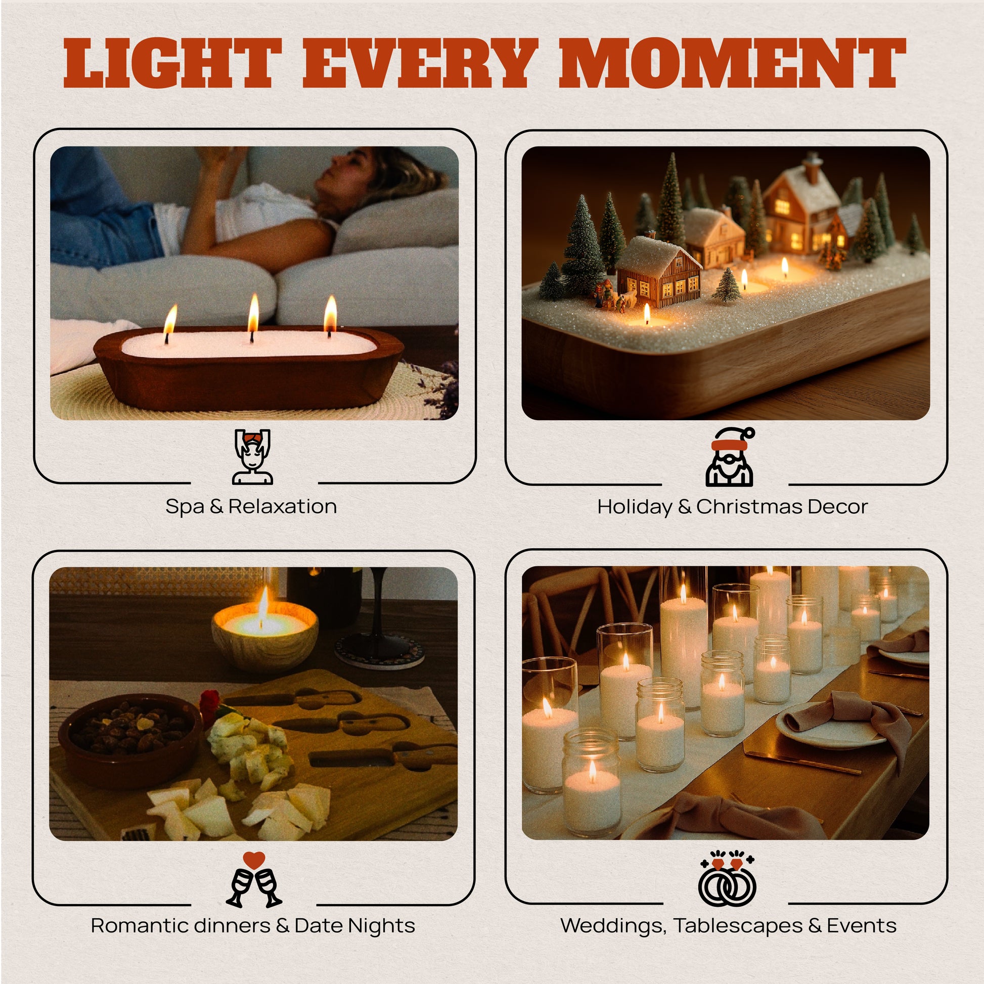 tula's white candle perfect for events, proposals and weddings, your glow in every celebration