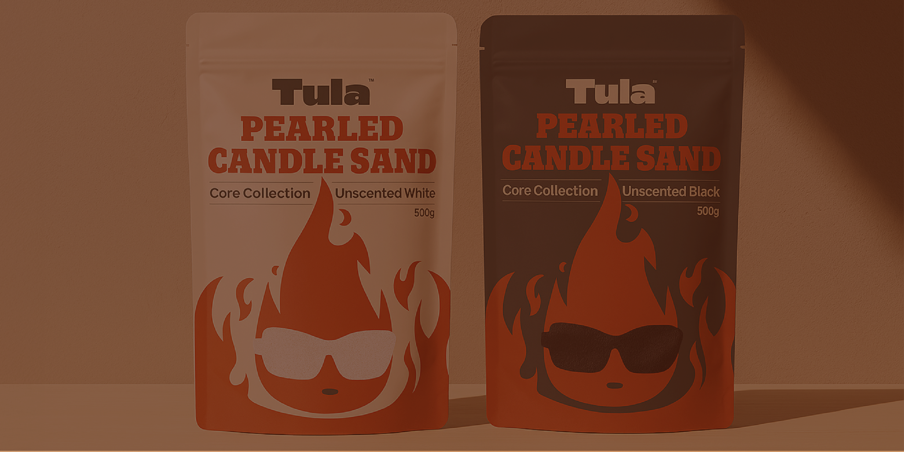 Core Collection by Tula Candle featuring black and white unscented pearled candle sand. Refillable, plant-based wax for clean burning in any container.