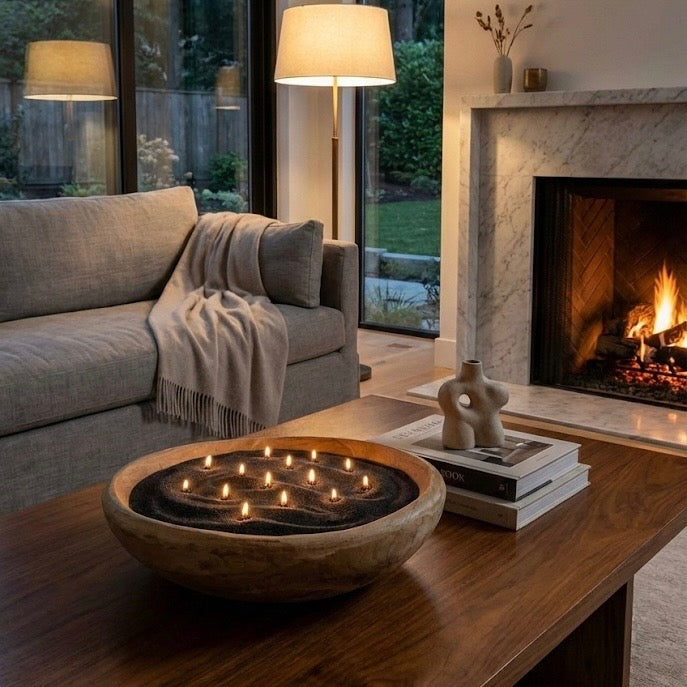 Elegant tula candle sand, black sand candle, centerpiece decor, elegant, cozy and premium candles for home